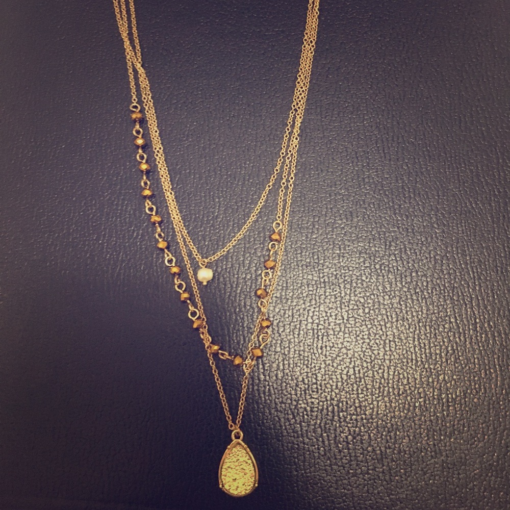 Three layer gold necklace - Picture 1 of 1